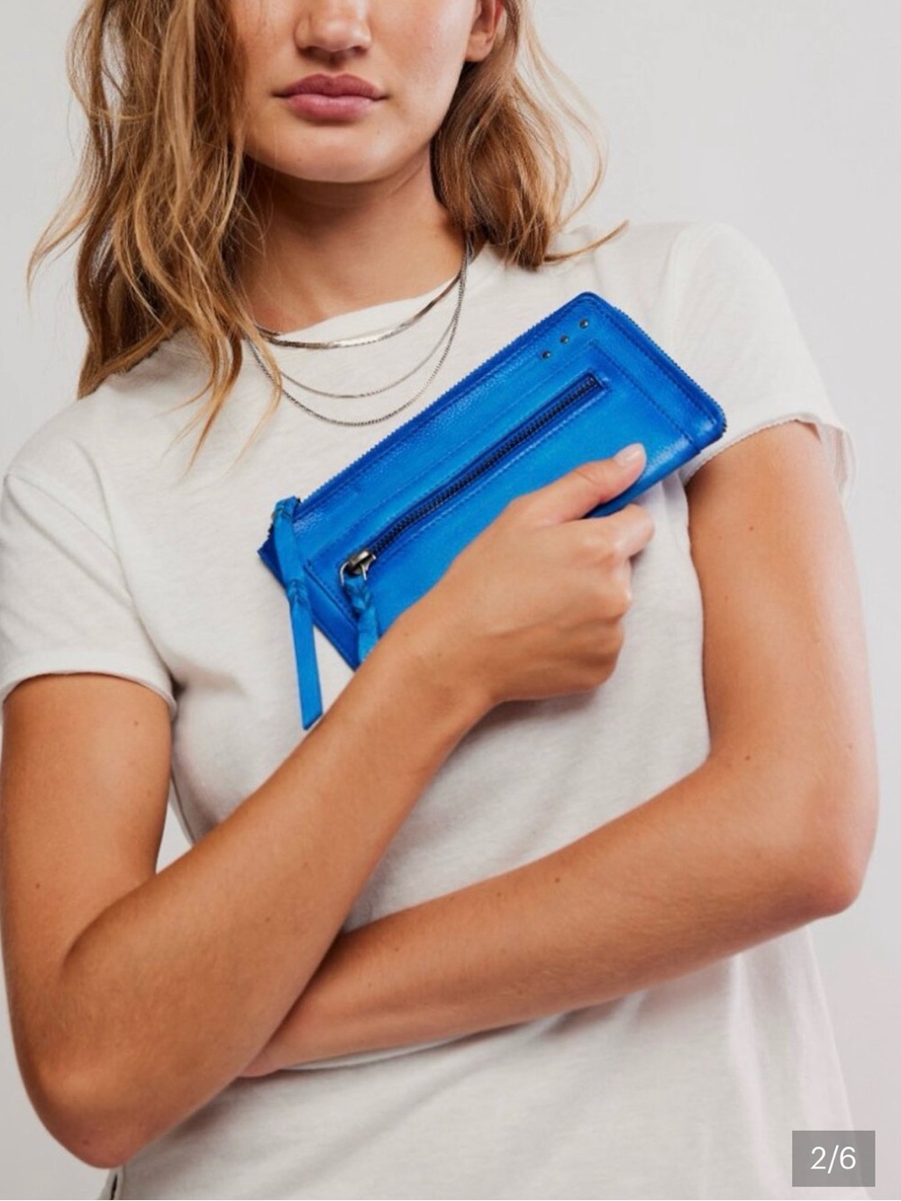 Free People We The Free Emerson Wallet in Sapphire NWT